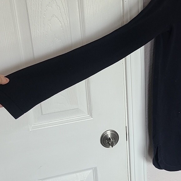 Talbots Navy Cotton Blend Long Sleeve Cardigan Sz Extra Small - Picture 6 of 8